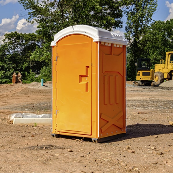 how often are the portable restrooms cleaned and serviced during a rental period in Klondike Texas